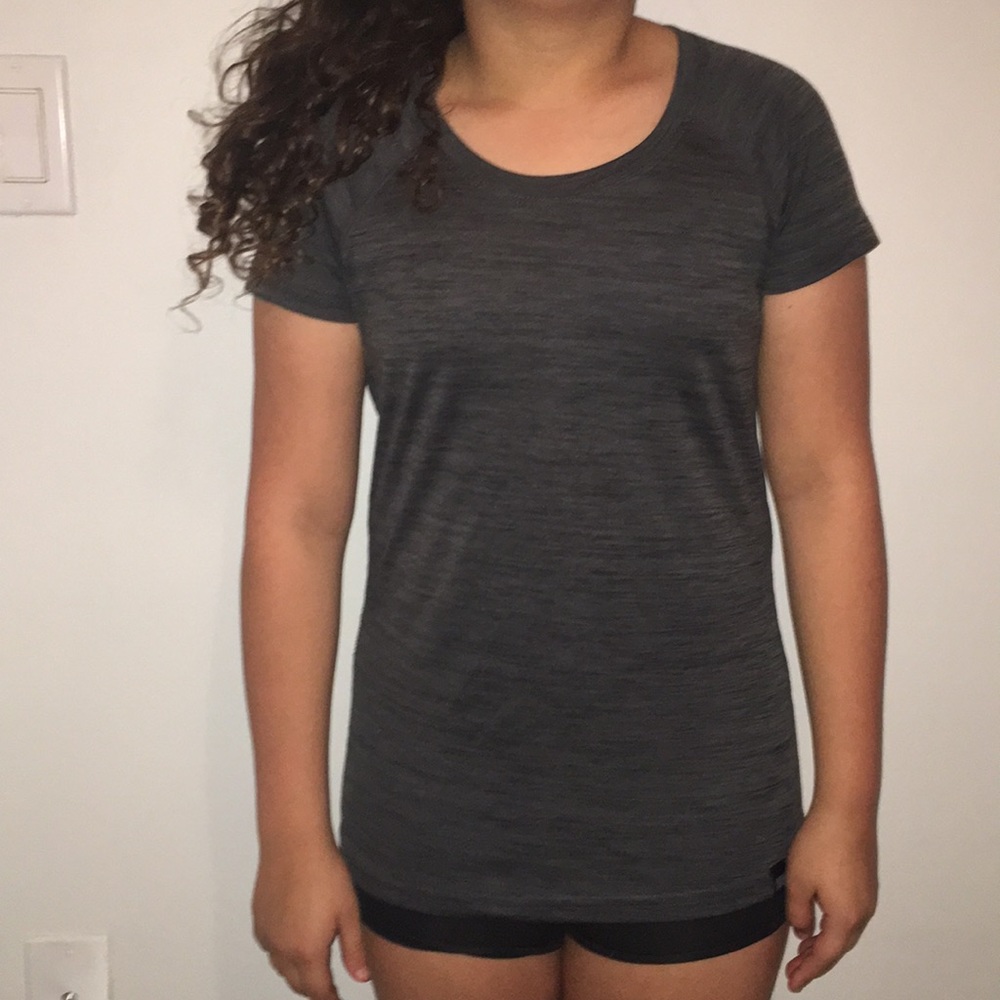 A gray athletic shirt